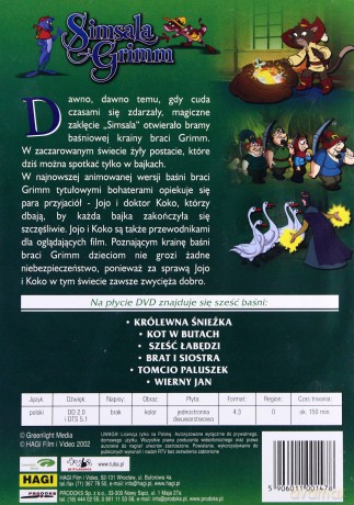 Baśnie Braci Grimm Simsala Grimm: Królewna śnieżka, kot w butach [DVD]