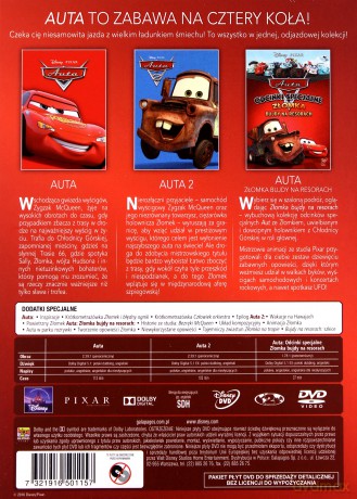 Auta 1 / Auta 2 / Złomka Bujdy Na Resorach (Disney) [3DVD]