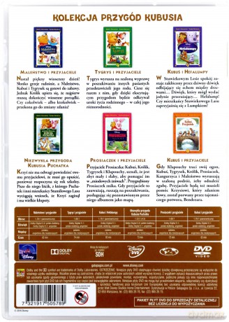 Kubuś Puchatek i Przyjaciele Słodka Kolekcja: Maleństwo i przyjaciele / Tygrys / Kubuś i Hefalumpy / Niezwykła przygoda Kubusia Puchatka / Prosiaczek i przyjaciele / Przygody Kubusia Puchatka [6DVD]