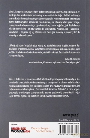 Więcej niż słowa. Niewerbalne wywieranie wpływu - Miles L. Patterson [KSIĄŻKA]