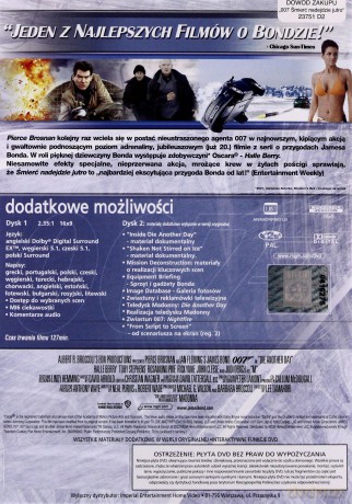 007 James Bond Śmierć nadejdzie jutro [DVD]