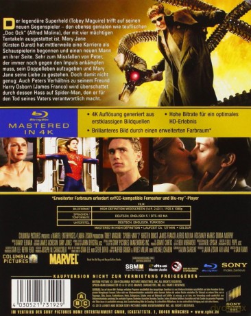 Spider-Man 2 (Mastered in 4K) [Blu-Ray]