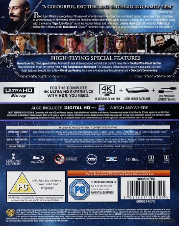 Pan (Piotruś. Wyprawa do Nibylandii) [Blu-Ray 4K]+[Blu-Ray]