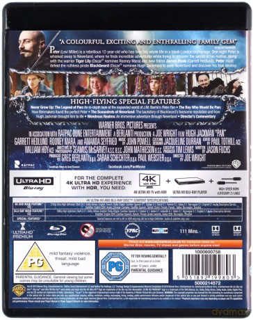 Pan (Piotruś. Wyprawa do Nibylandii) [Blu-Ray 4K]+[Blu-Ray]