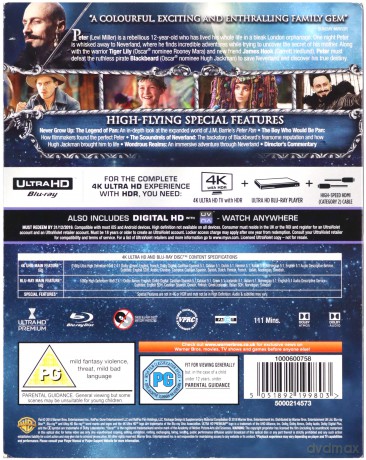 Pan (Piotruś. Wyprawa do Nibylandii) [Blu-Ray 4K]+[Blu-Ray]