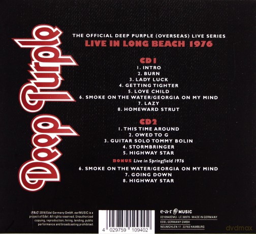 Deep Purple: Long Beach 1976 (digipack) [2CD]