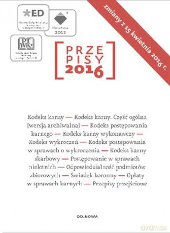 Przepisy 2016. Zbiór karny [KSIĄŻKA]