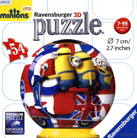 RAVENSBURGER Kuliste 3D 54 el. Minionki.(2 wzory) [PUZZLE]