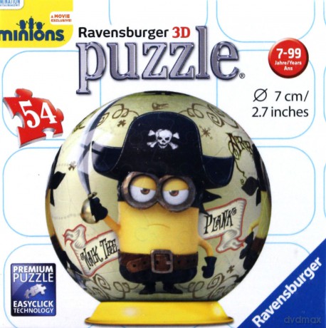 RAVENSBURGER Kuliste 3D 54 el. Minionki.(2 wzory) [PUZZLE]