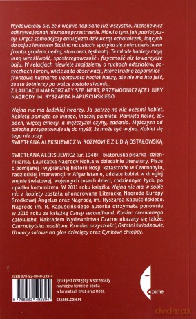 Wojna nie ma w sobie nic z kobiety - Swietłana Aleksijewicz [KSIĄŻKA]