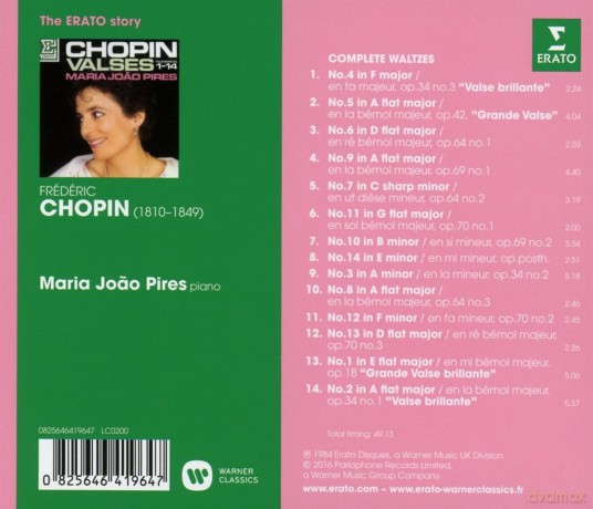 Maria Joao Pires: Erato Story: Chopin: 14 Waltzes [CD]