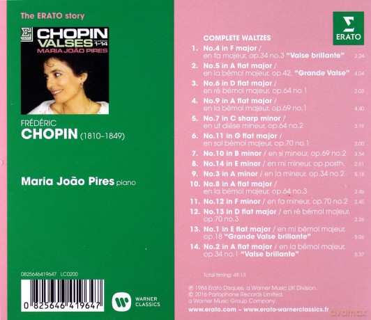Maria Joao Pires: Erato Story: Chopin: 14 Waltzes [CD]