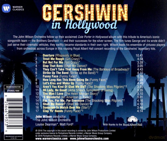 The John Wilson Orchestra: Gershwin In Hollywood [CD]