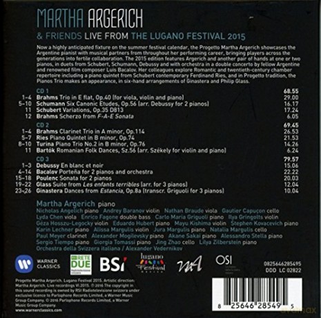 Martha Argerich: Live From Lugano Festival 2015 [3CD]