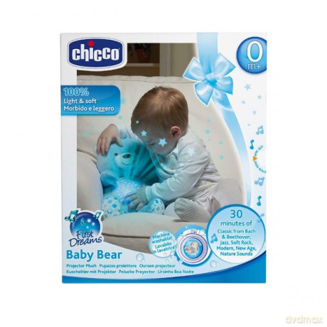 CHICCO Miś z projektorem niebieski