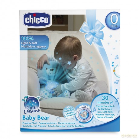 CHICCO Miś z projektorem niebieski