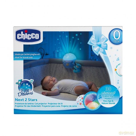 CHICCO Projektor na łóżeczko niebieski