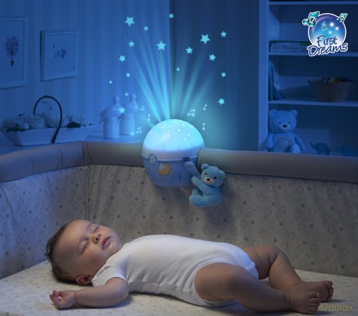 CHICCO Projektor na łóżeczko niebieski