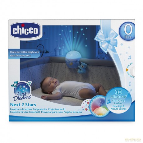 CHICCO Projektor na łóżeczko niebieski