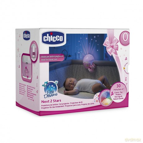 CHICCO Projektor na łóżeczko różowy
