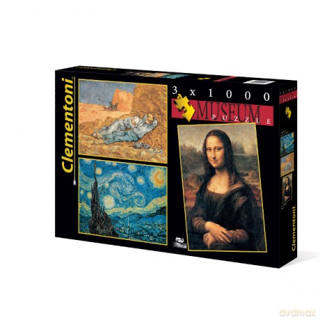 CLEMENTONI 3X1000 el. Museum Collection [PUZZLE]