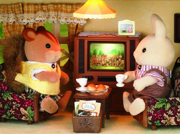 Sylvanian Families Luksusowy telewizor kolorowy [FIGURKA]