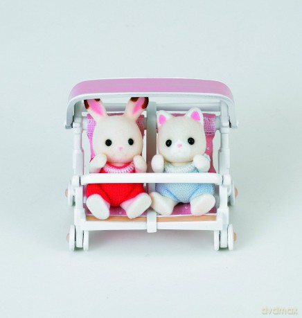 Sylvanian Families Podwójny wózek spacerowy [FIGURKA]