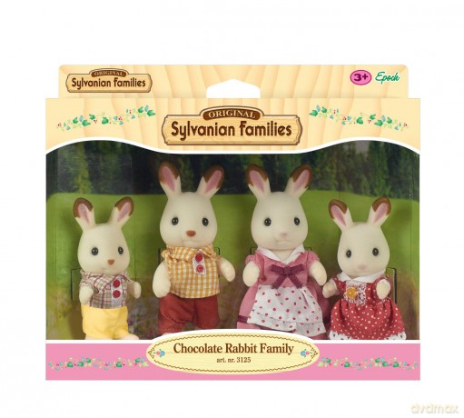 Sylvanian Families Rodzina królików czekoladowe uszka [FIGURKA]