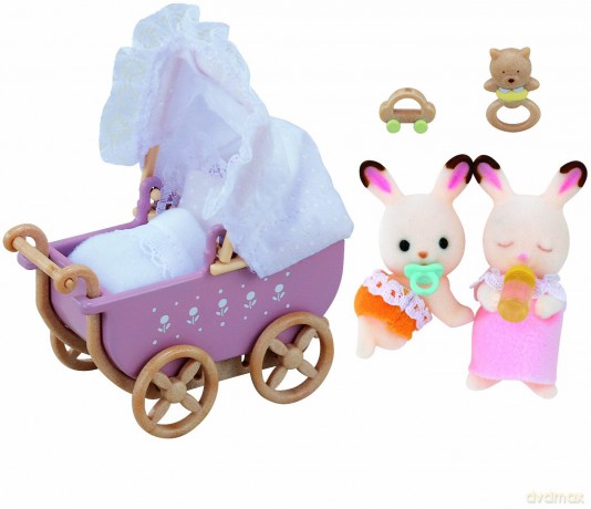Sylvanian Families Zestaw z bliźniakami królików [FIGURKA]