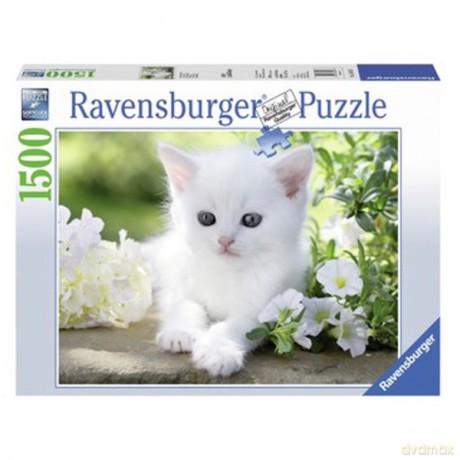 RAVENSBURGER 1500 el. Biały kociak [PUZZLE]