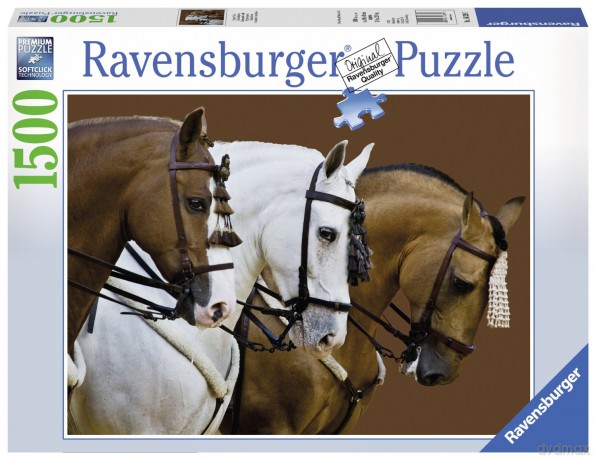 RAVENSBURGER 1500 el. Eleganckie konie [PUZZLE]