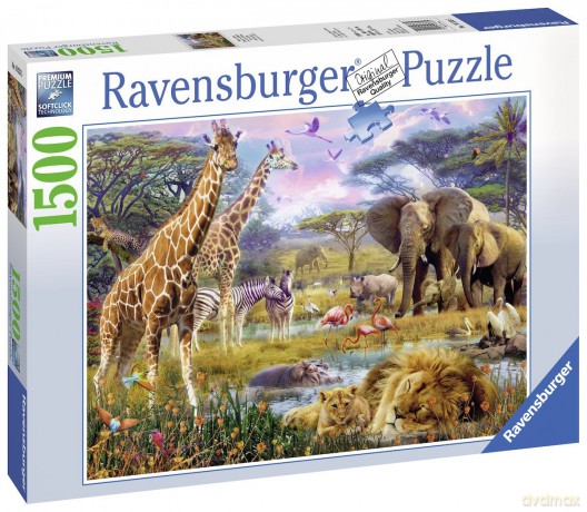 RAVENSBURGER 1500 el. Kolorowa Afryka [PUZZLE]