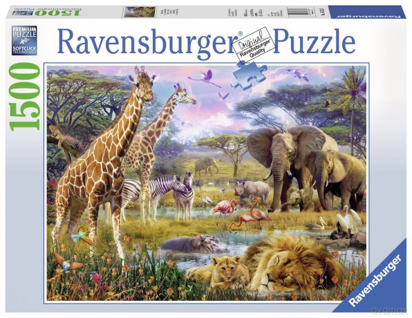 RAVENSBURGER 1500 el. Kolorowa Afryka [PUZZLE]