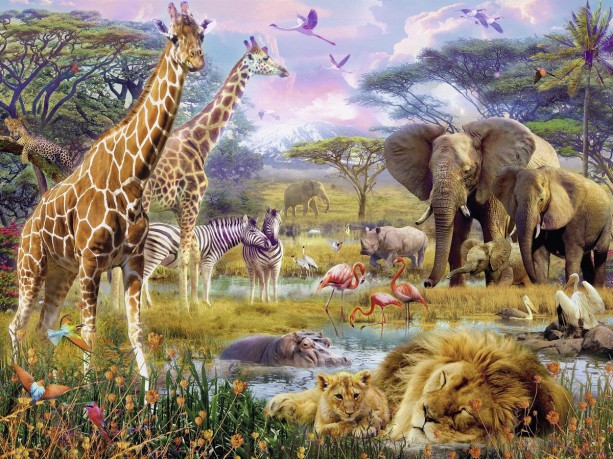 RAVENSBURGER 1500 el. Kolorowa Afryka [PUZZLE]