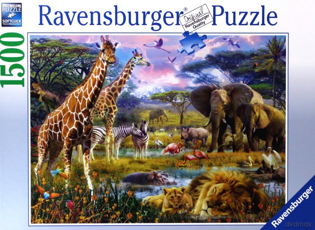 RAVENSBURGER 1500 el. Kolorowa Afryka [PUZZLE]