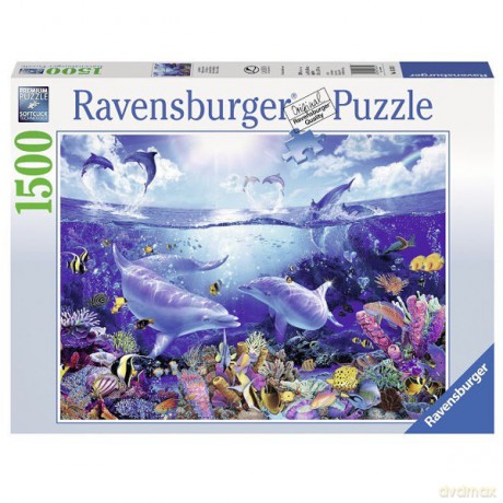 RAVENSBURGER 1500 el. Lassen Świat Delfinów [PUZZLE]