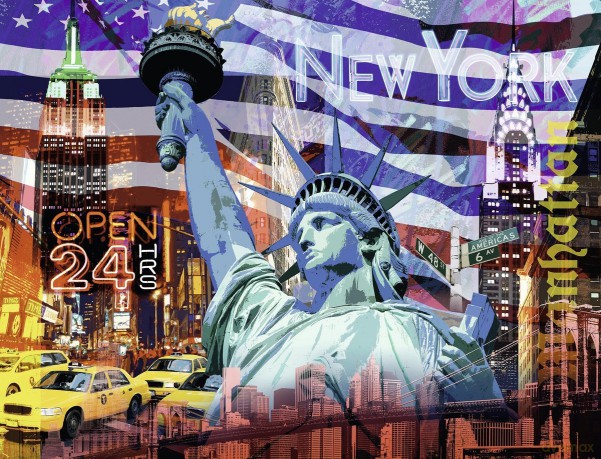 RAVENSBURGER 2000 el. New York Collage [PUZZLE]