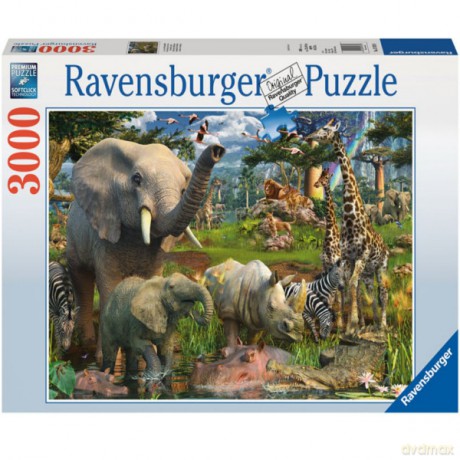 RAVENSBURGER 3000 el. Afrykańskie Zwierzęta [PUZZLE]
