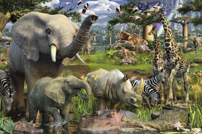 RAVENSBURGER 3000 el. Afrykańskie Zwierzęta [PUZZLE]