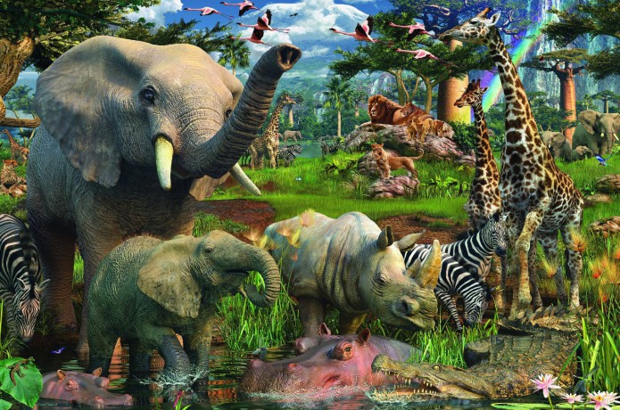 RAVENSBURGER 3000 el. Afrykańskie Zwierzęta [PUZZLE]