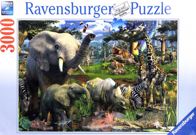 RAVENSBURGER 3000 el. Afrykańskie Zwierzęta [PUZZLE]
