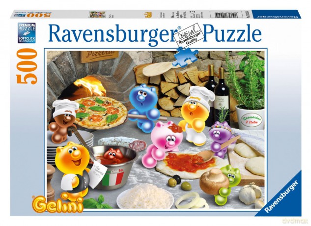 RAVENSBURGER 500 el. Bąbelkowa uczta z pizzą [PUZZLE]