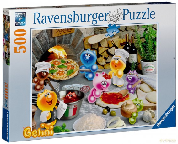 RAVENSBURGER 500 el. Bąbelkowa uczta z pizzą [PUZZLE]