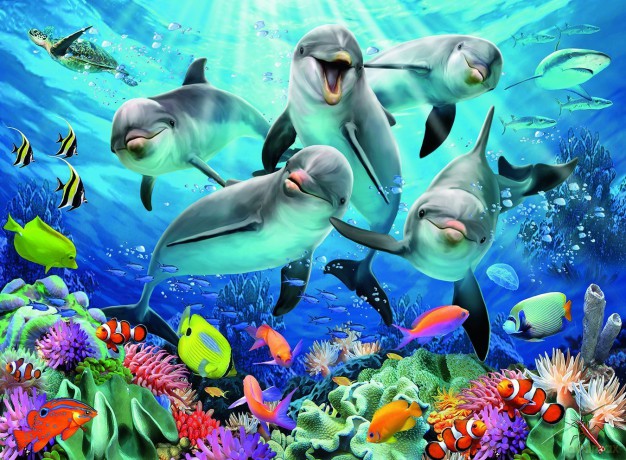 RAVENSBURGER 500 el. Delfiny [PUZZLE]