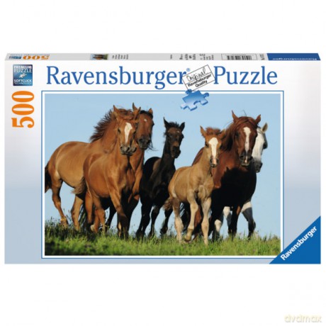 RAVENSBURGER 500 el. Konie w galopie [PUZZLE]