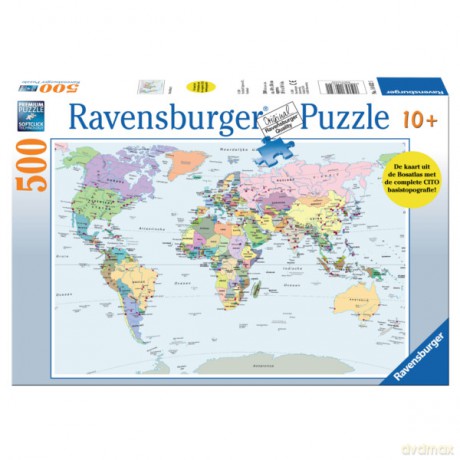 RAVENSBURGER 500 el. Mapa świata [PUZZLE]