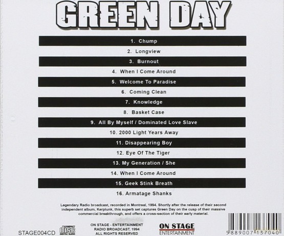 Green Day: Light Years Away Radio Broadcast 1994 [CD]