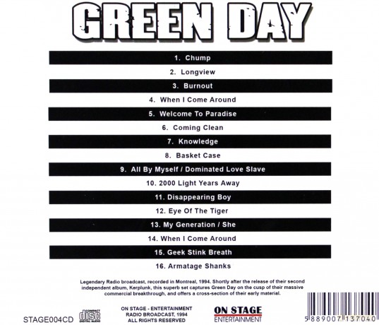Green Day: Light Years Away Radio Broadcast 1994 [CD]