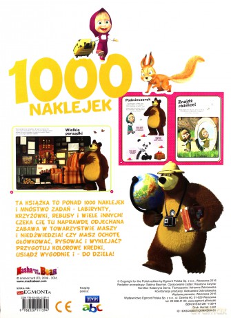 1000 naklejek. Masza i Niedźwiedź [KSIĄŻKA]