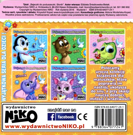 Bajeczki do poduszeczki. Słonik - Elżbieta Śnieżkowska - Bielak [KSIĄŻKA]